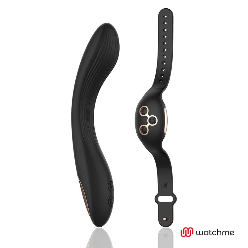 ANNE'S DESIRE - VIBROMASSEUR CURVE CONNECTE TECHNOLOGIE WATCHME NOIR/OR - Incandessens