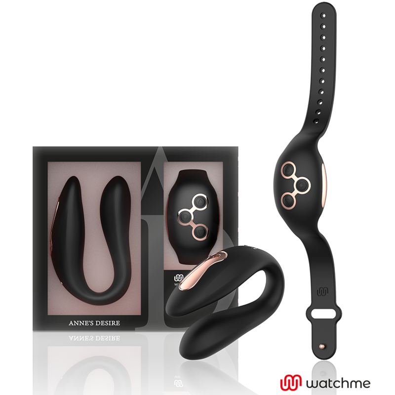 ANNE'S DESIRE - STIMULATEUR COUPLE DUAL PLEASURE CONNECTE WATCHME NOIR/OR
