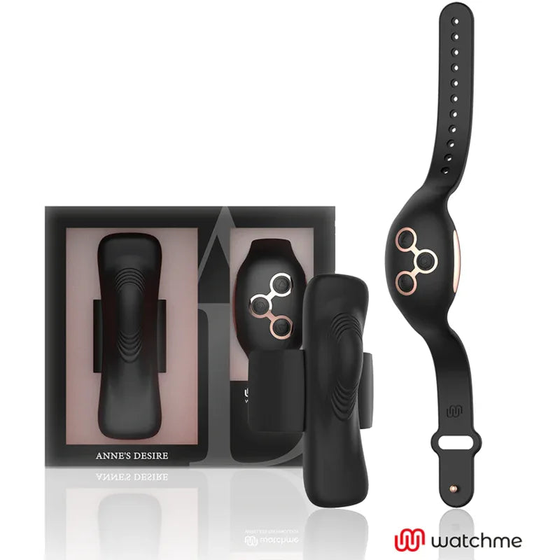 ANNE'S DESIRE - VIBROMASSEUR AD PANTY SECRET LUXE AVEC TECHNOLOGIE WATCHME NOIR/OR - Incandessens