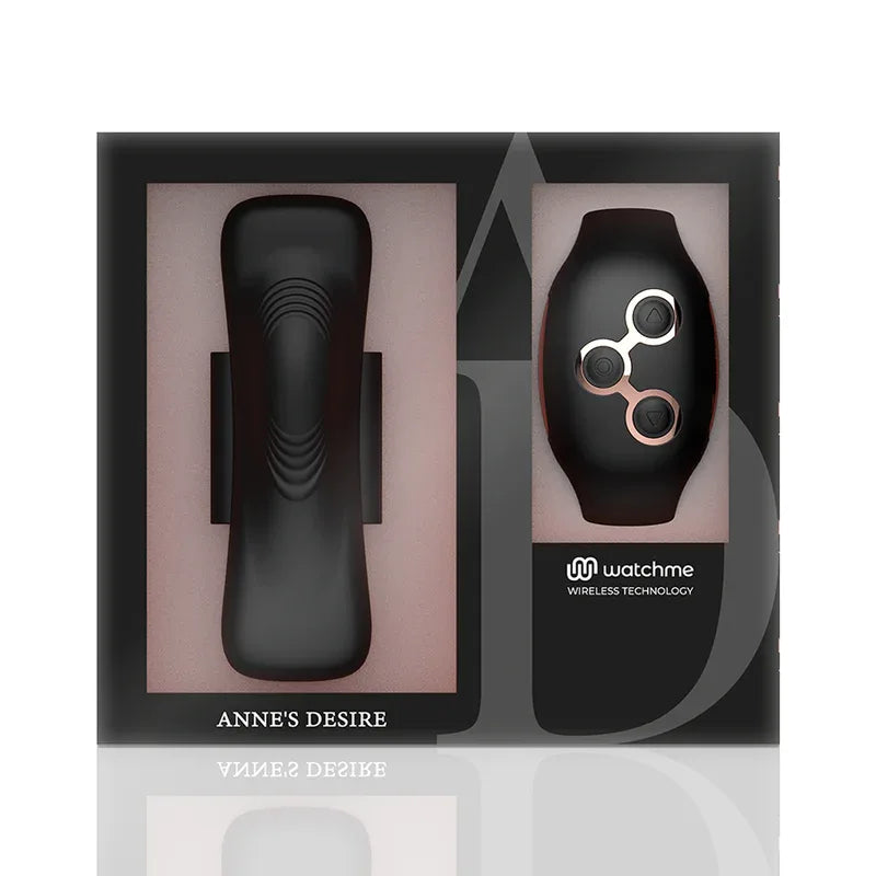 ANNE'S DESIRE - VIBROMASSEUR AD PANTY SECRET LUXE AVEC TECHNOLOGIE WATCHME NOIR/OR - Incandessens