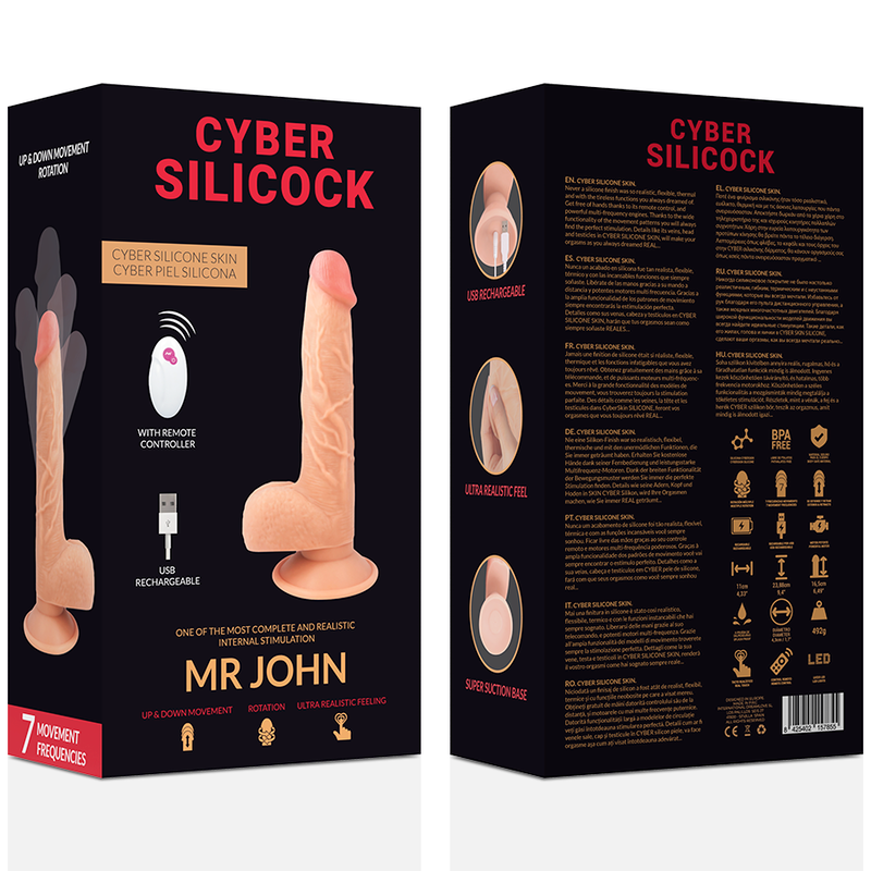 CYBER SILICOCK - RÉALISTE MR JOHN 23.88 CM -O- 4.3 CM