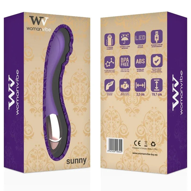 WOMANVIBE - VIBRATEUR RECHARGEABLE EN SILICONE SUNNY - Incandessens
