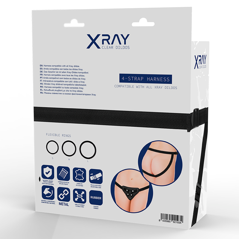 X RAY - HARNAIS AVEC ANNEAUX EN SILICONE