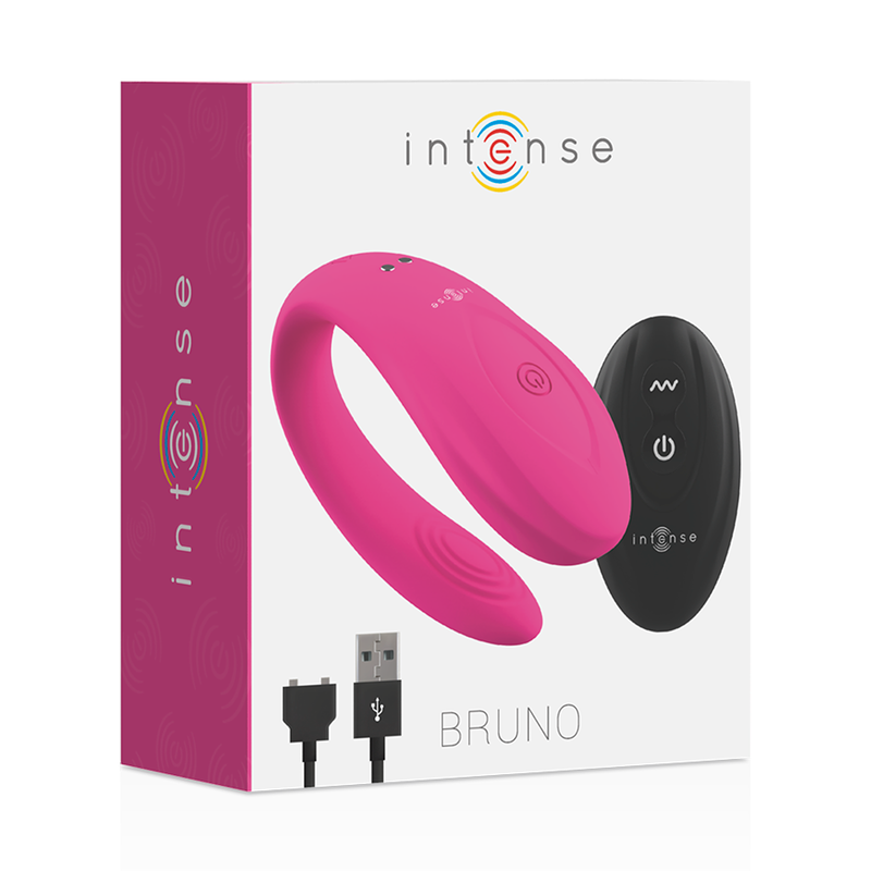 INTENSE BRUNO PARTNER VIBRATEUR COUPLE DOUBLE PLAISIR ROSE RECHARGEABLE USB WATERPROOF