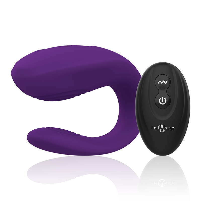 INTENSE BRUNO PARTNER VIBRATEUR COUPLE DOUBLE PLAISIR LILAS RECHARGEABLE USB 124G